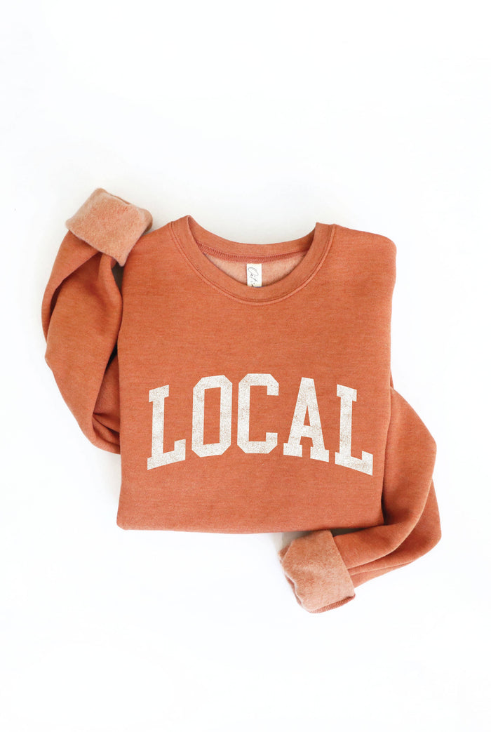 Local Graphic Crewneck in Rust