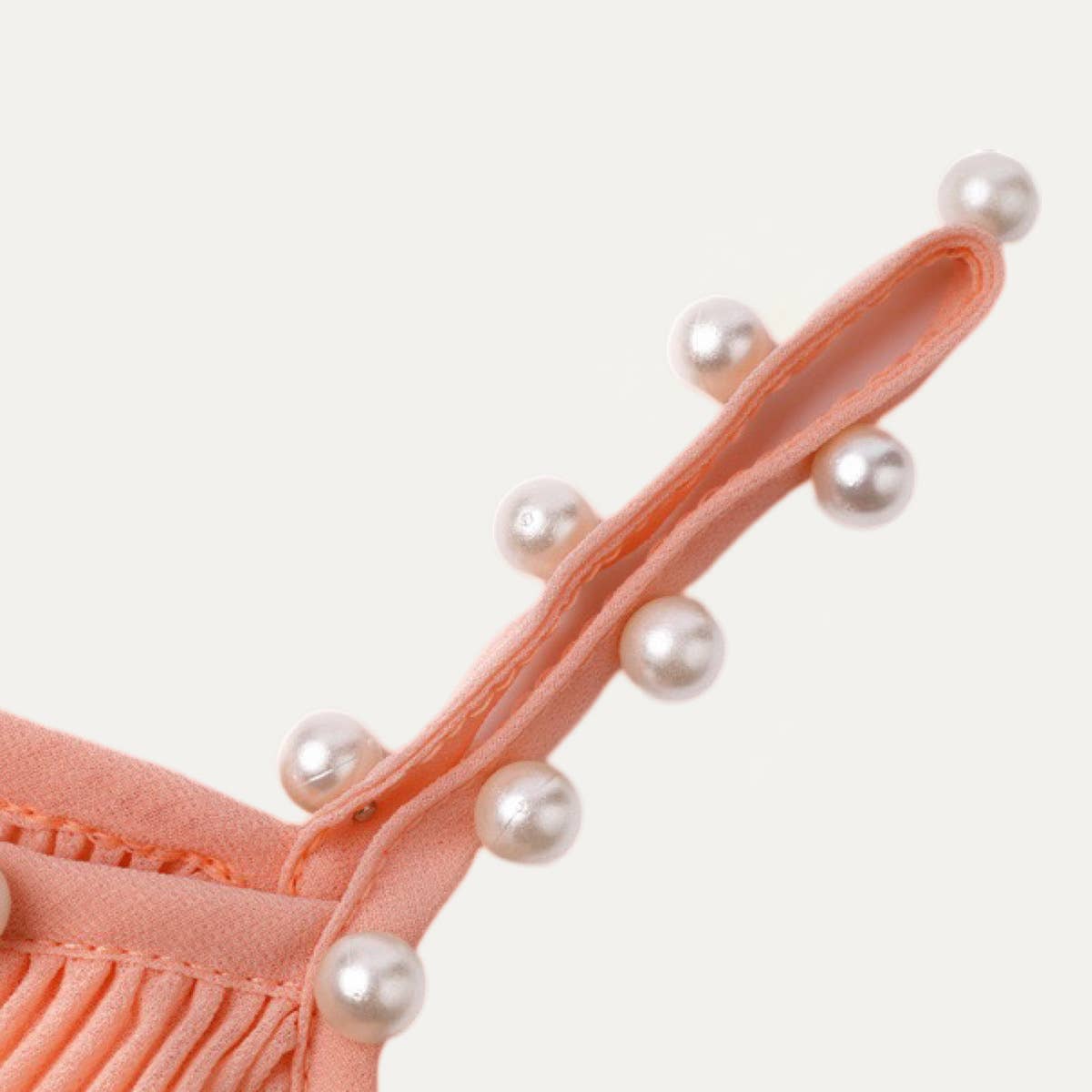 Pearl Tiered Sleeveless Cami Top in Salmon