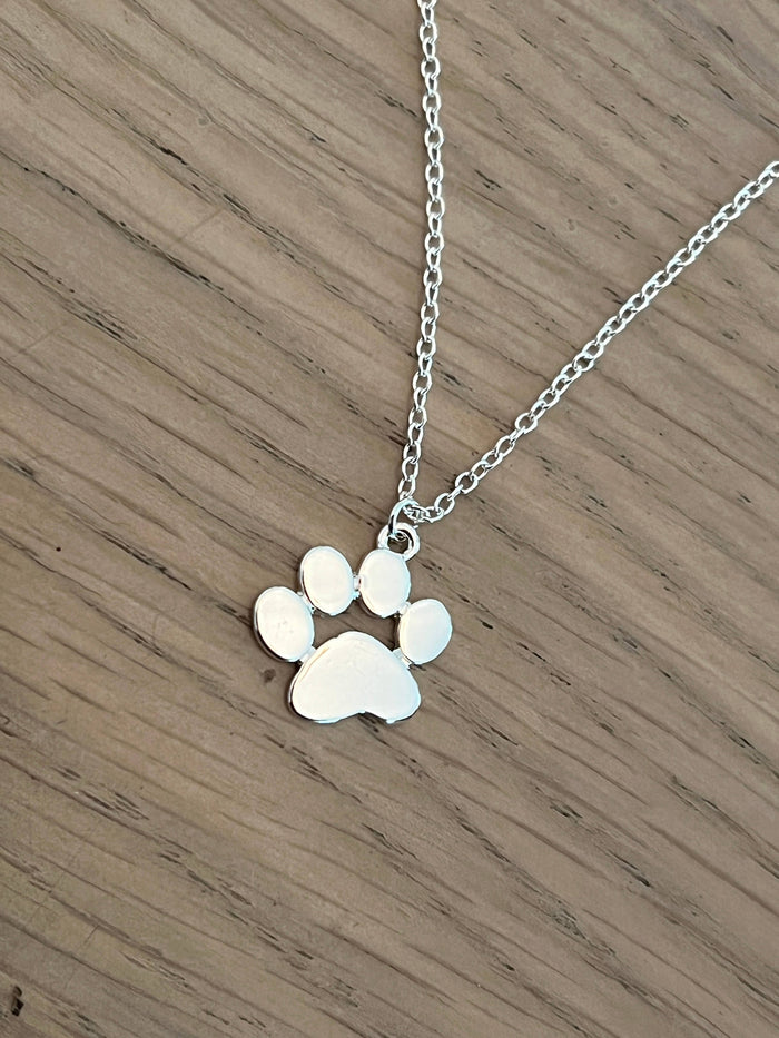 Paw GameDay Necklace in Silver