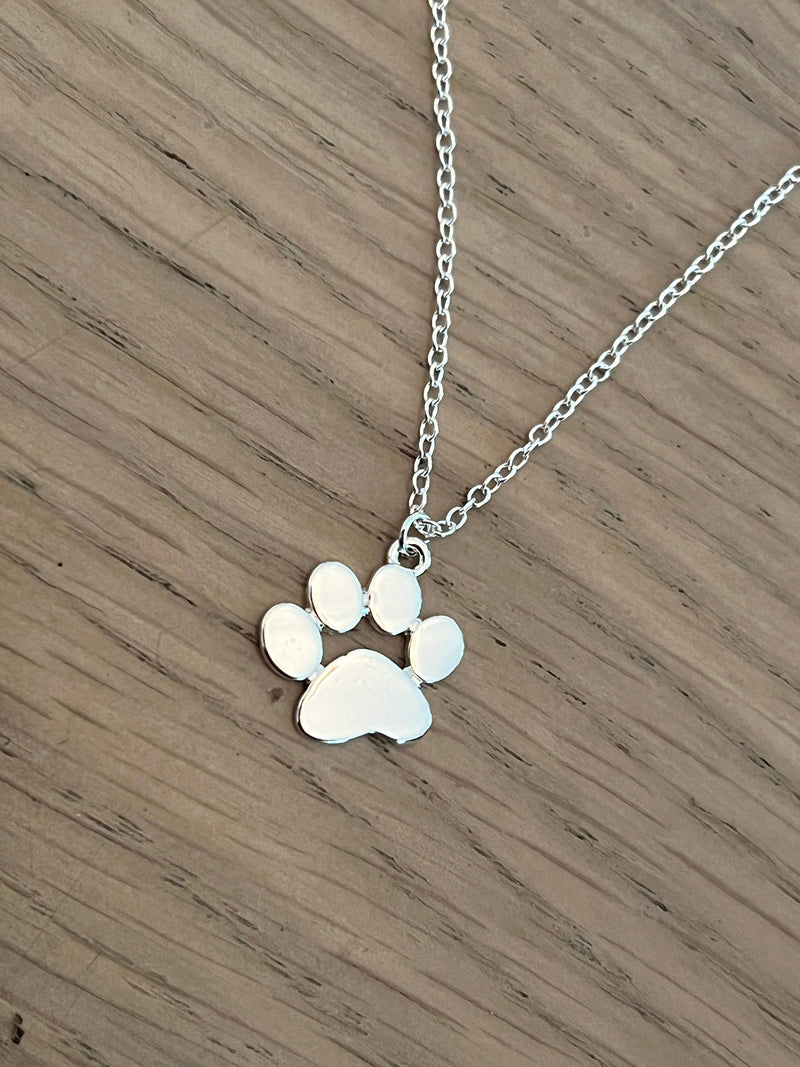 Paw GameDay Necklace in Silver