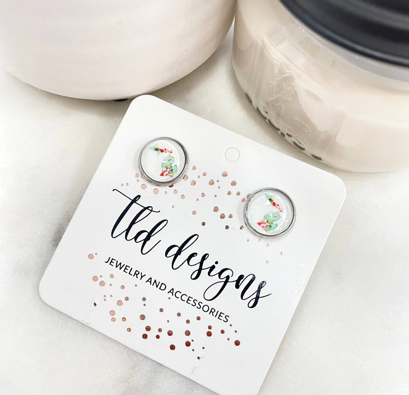 Michigan Floral Studs