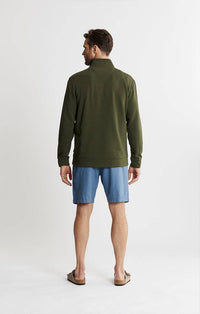 Soft Touch Fleece Quarter Zip Pullover in Hunter