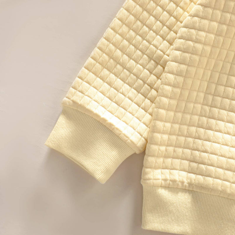 Dinosaur Textured Pullover in Cream