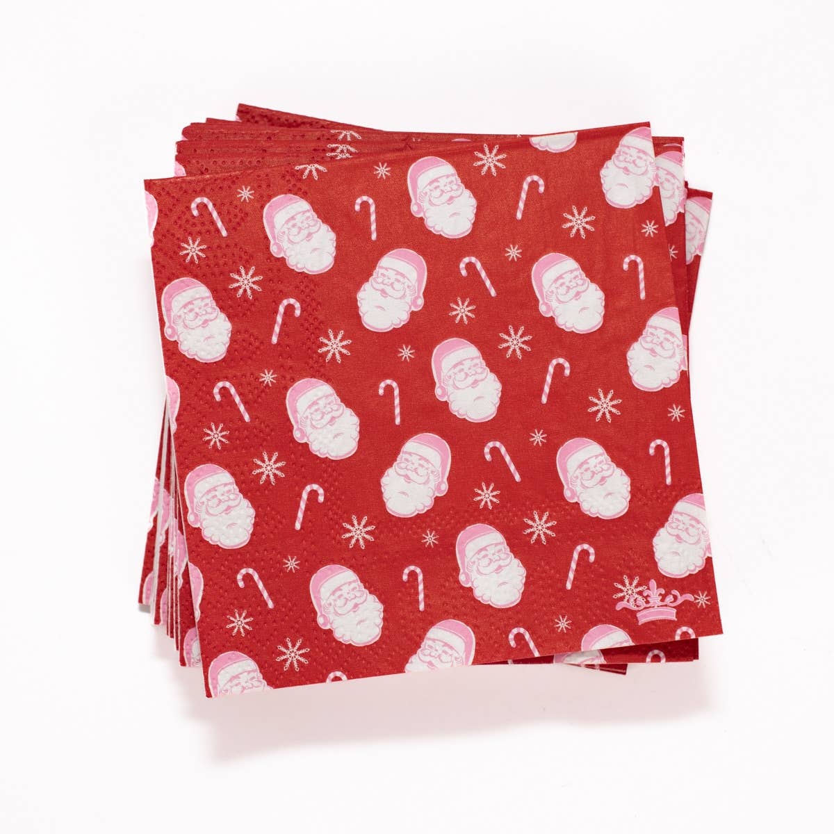 On the Nice List Cocktail Napkins: Red/White - 5x5