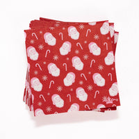 On the Nice List Cocktail Napkins: Red/White - 5x5