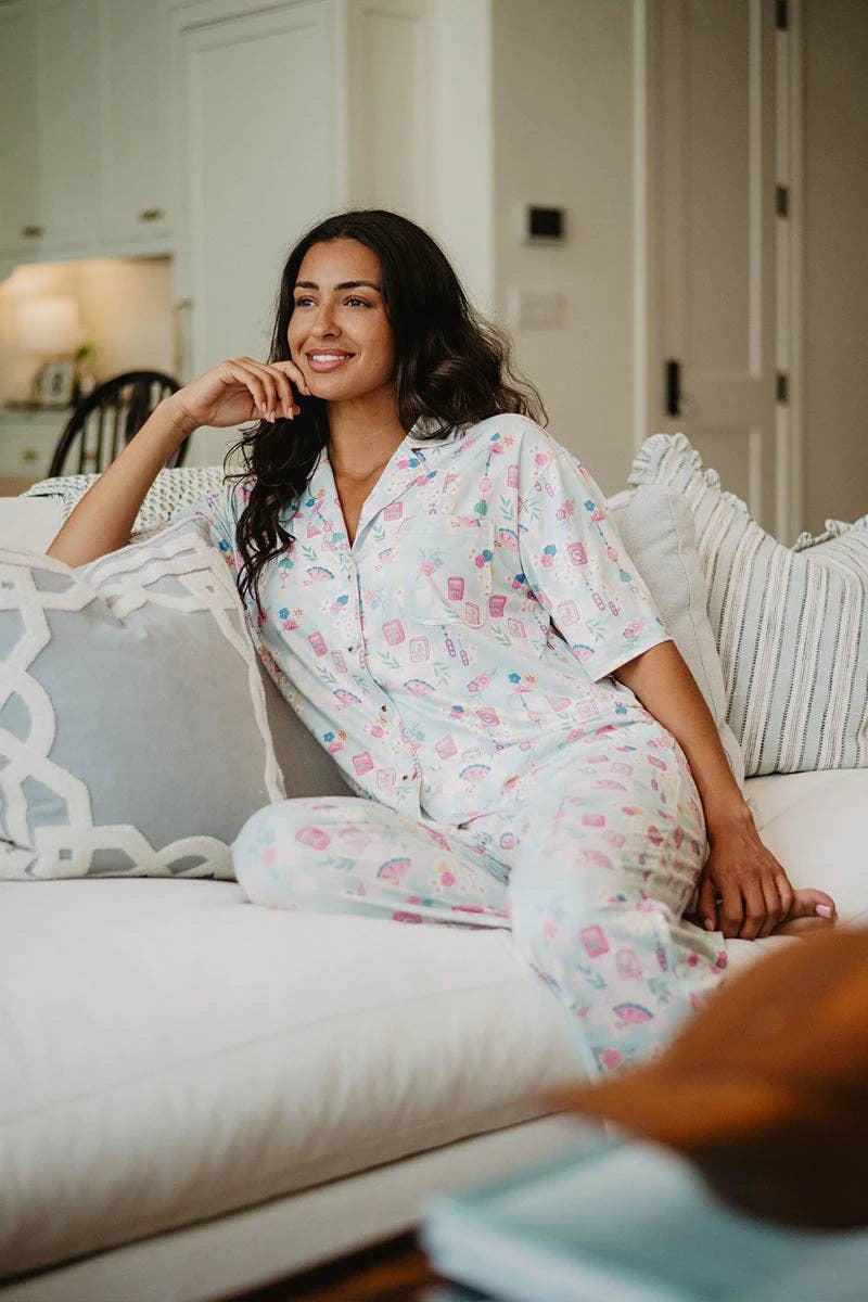Mahjong Pieces Pajama Pants Set