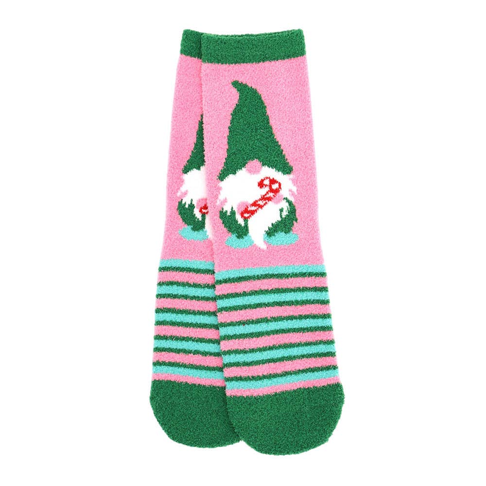 12Pairs - Cozy Fuzzy Christmas Pattern Soft Socks
