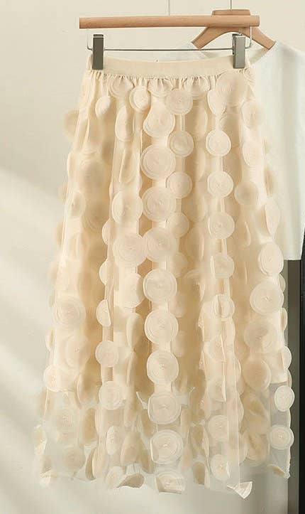 Polka Dot Skirt in Cream