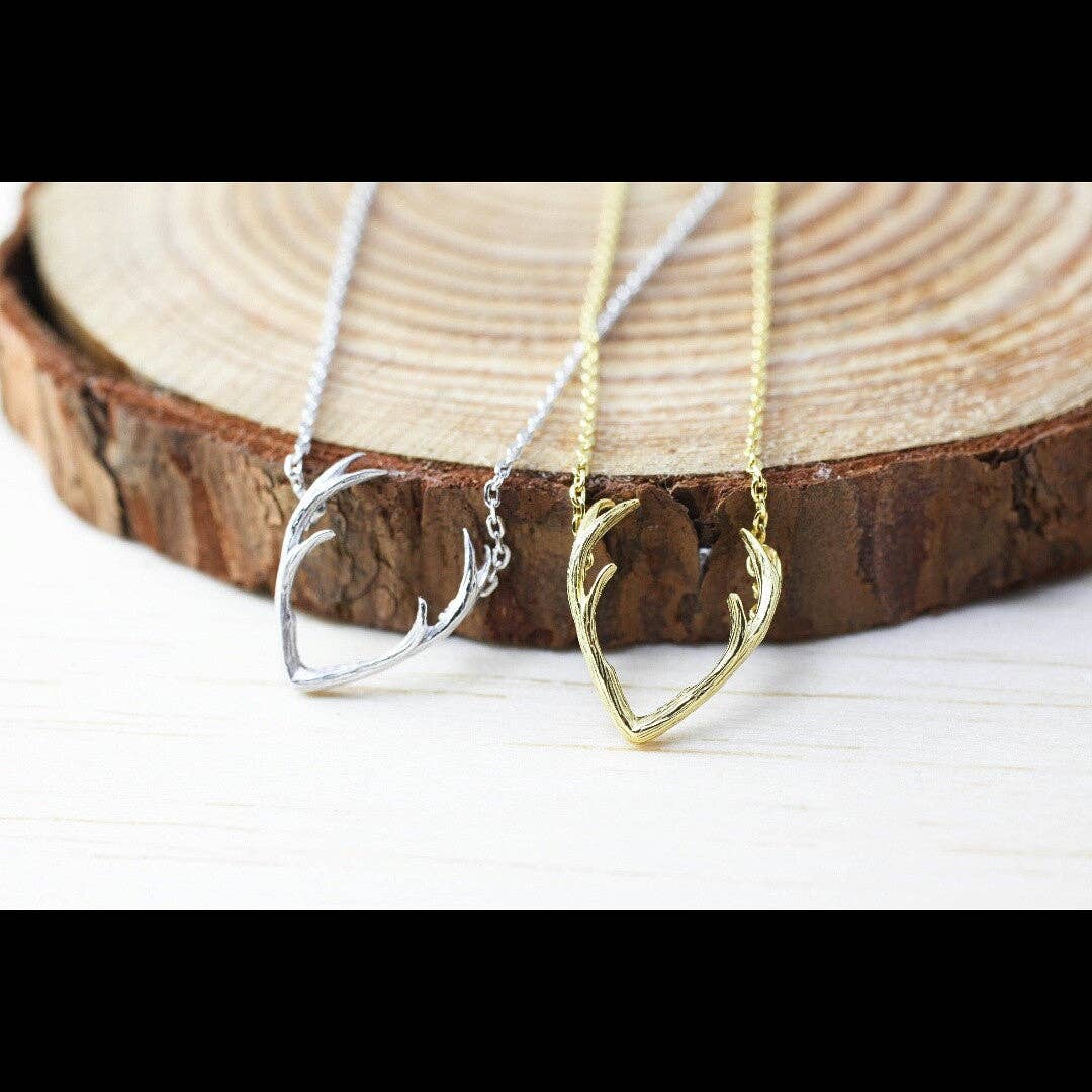 Antler Necklace: Gold