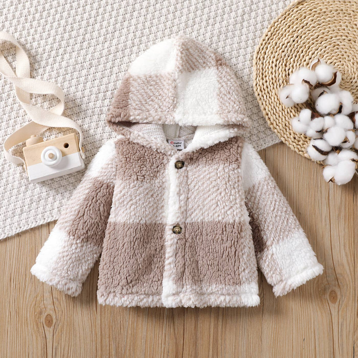 Boy's Hooded Houndstooth Jacket