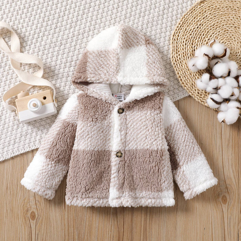 Boy's Hooded Houndstooth Jacket