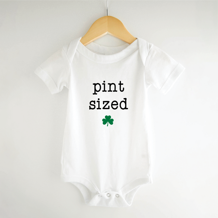 Funny St. Patrick's Day Onesie for Baby, Pint Sized