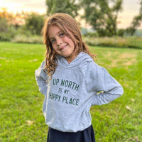 Up North Happy Place Kid's Sweatshirt in Mauve