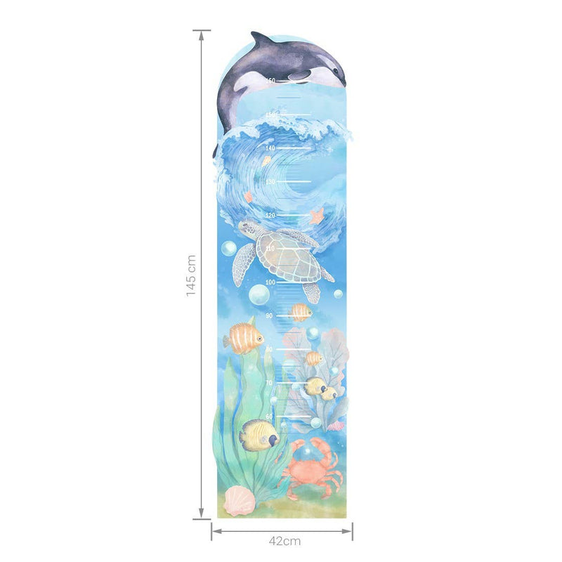 Underwater World Wall Sticker & Kid’s Growth Chart (cm)