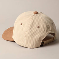 Coffee Lover Club Corduroy Trucker Baseball Cap in Beige