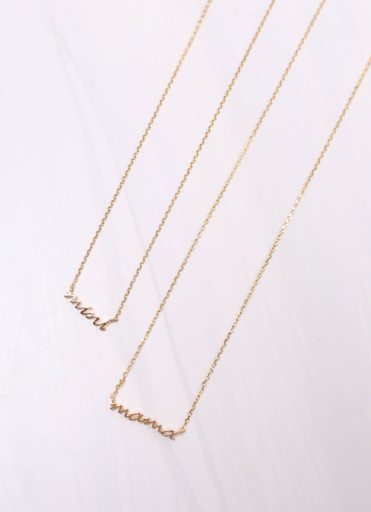 Mama & Mini Gold Necklace Set