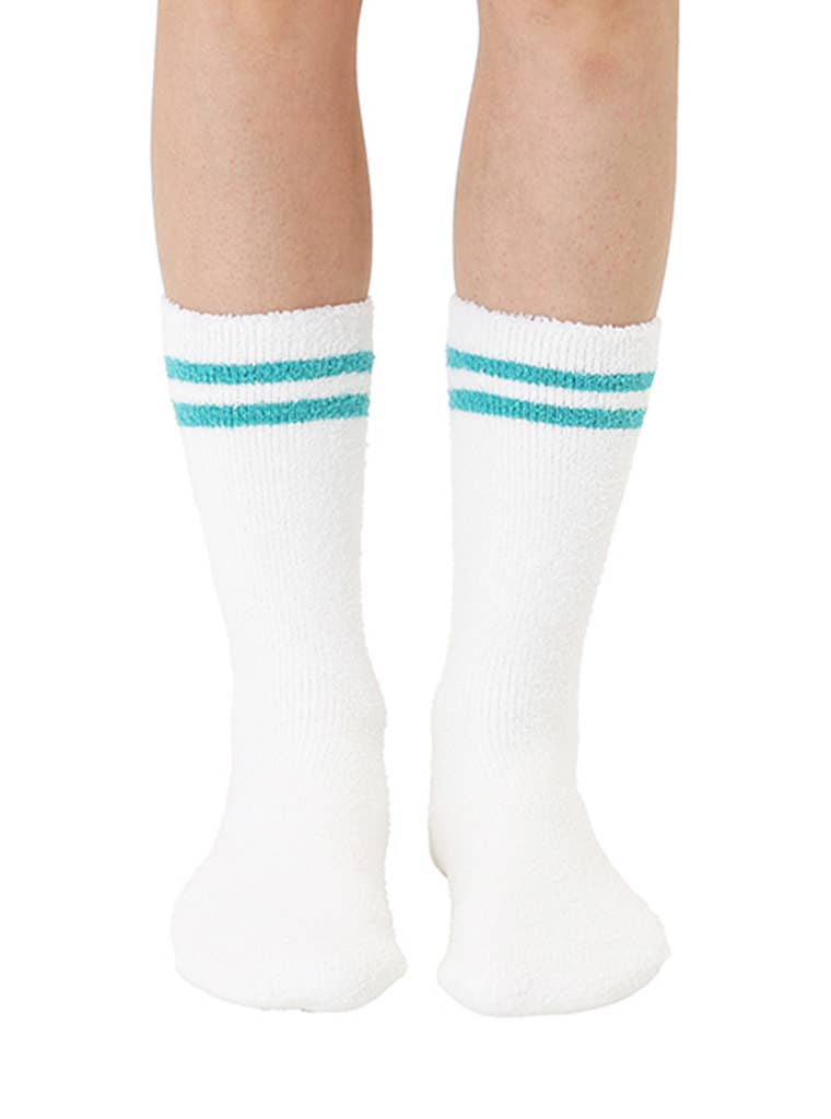 Tini Time Fuzzy Crew Socks With Grip