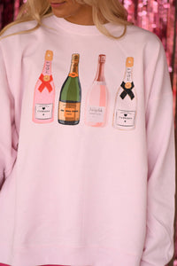 Champagne Crewneck in Pale Pink