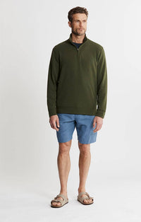 Soft Touch Fleece Quarter Zip Pullover in Hunter