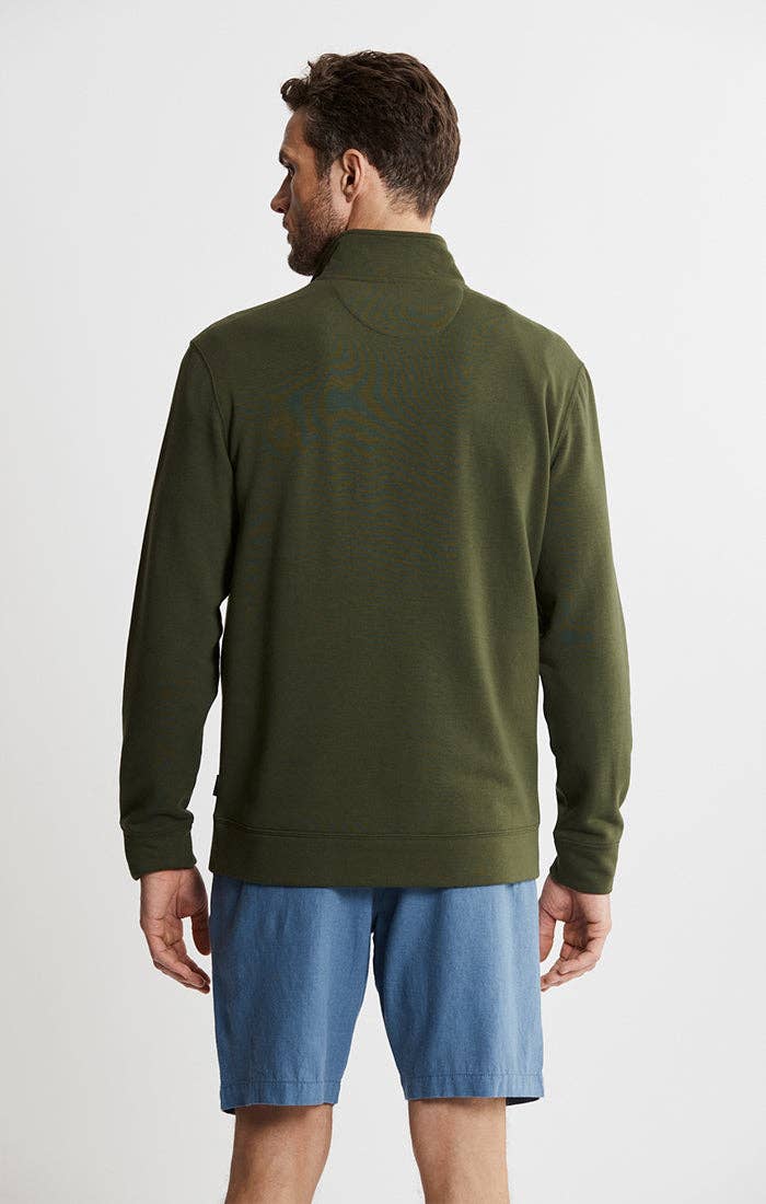 Soft Touch Fleece Quarter Zip Pullover in Hunter