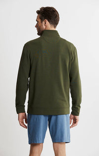 Soft Touch Fleece Quarter Zip Pullover in Hunter