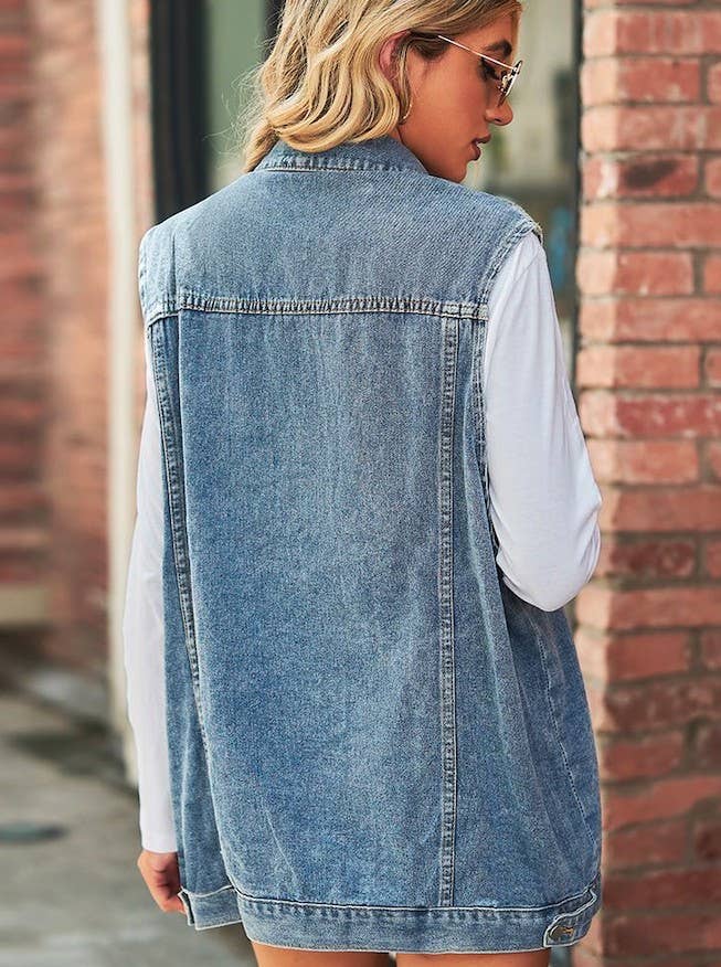 Denim Vest in Blue