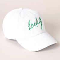 Lucky Lettering Embroidered Baseball Cap