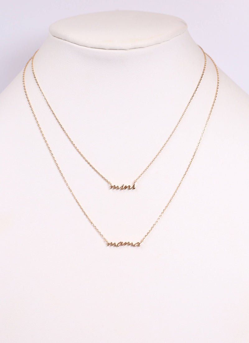 Mama & Mini Gold Necklace Set