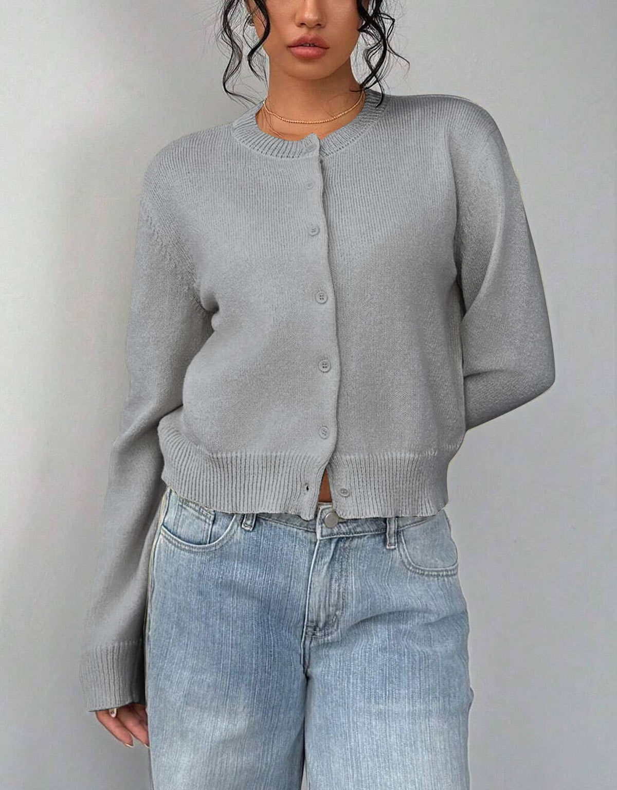 Knit Cardigan in Grey