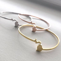 Michigan State Cuff Bracelet in Gold