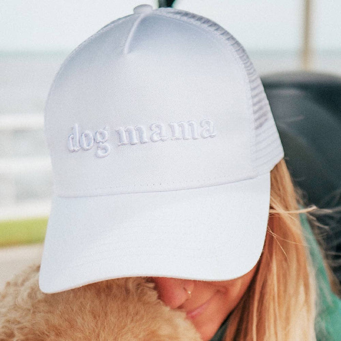 Dog Mama Trucker Hat in White