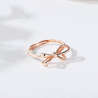 Bow Tie Stacking Ring in Rose Gold