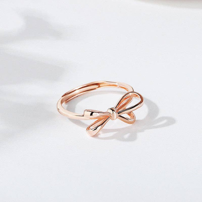 Bow Tie Stacking Ring in Rose Gold
