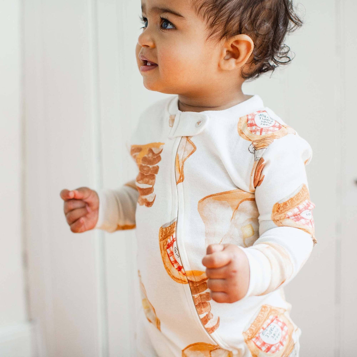 French Toast Toddler PJ Set: Eggshell