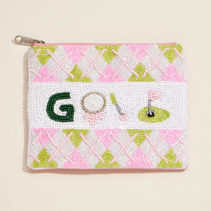 Golf Theme Argyle Zip Pouch