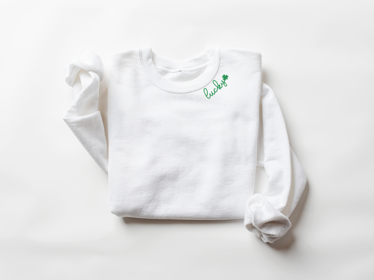 Lucky Sweatshirt, Lucky Collar Sweatshirt, St. Patrick's Day