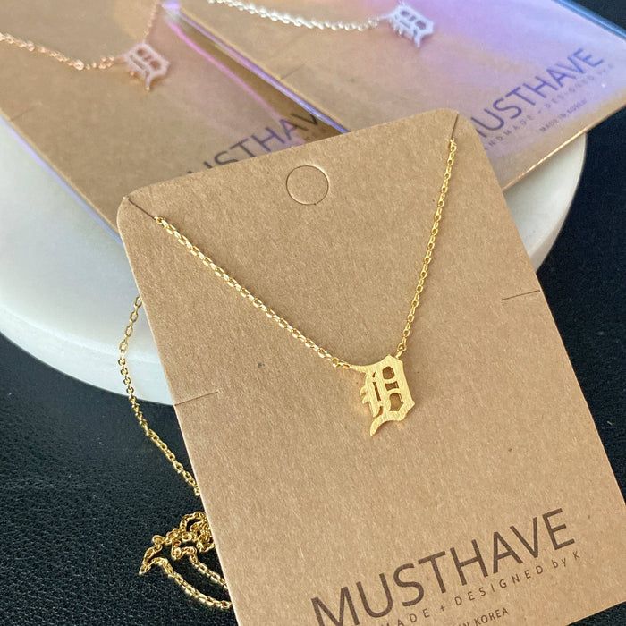 Detroit 'D' Necklace in Gold