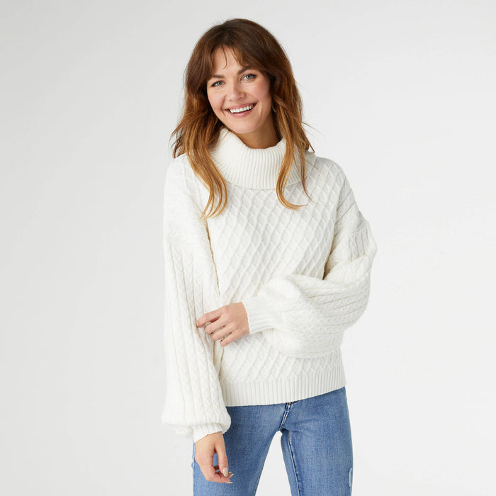 Maren Cable Knit Turtleneck Sweater