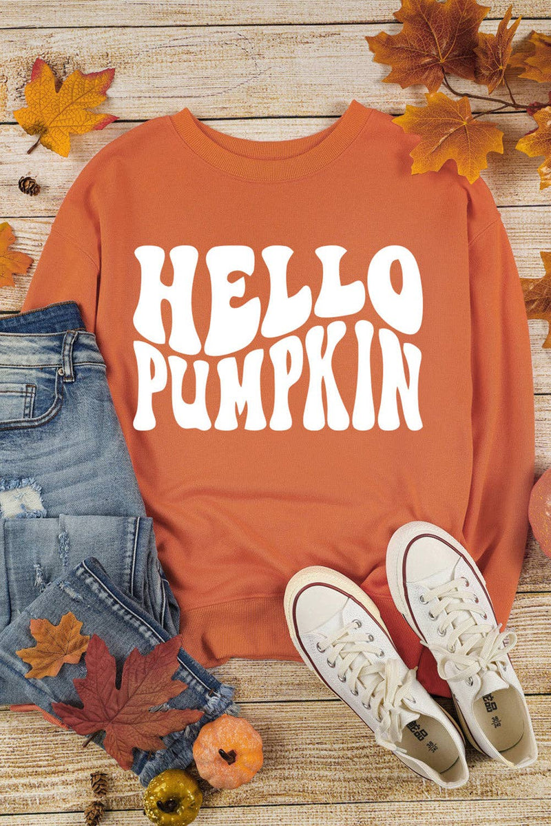 Hello Pumpkin Graphic Crewneck