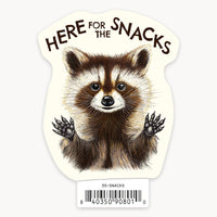 Raccoon Snacks - 3" Art Sticker