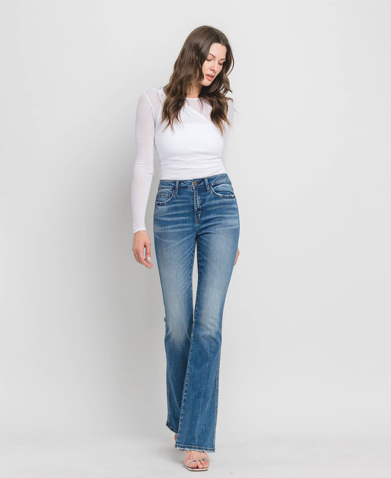 High Rise Full Length Bootcut Jeans