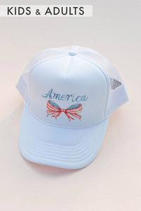 Coquette Bow America July 4 Trucker Hat