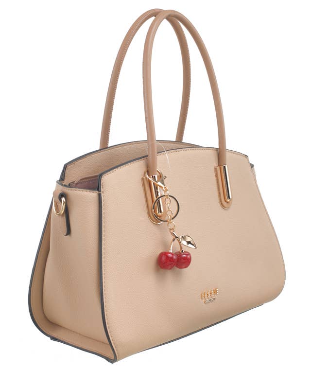 CHERRY CHARM SATCHEL: KHAKI