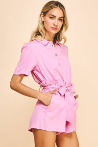Tiered Mini Romper in Lavender