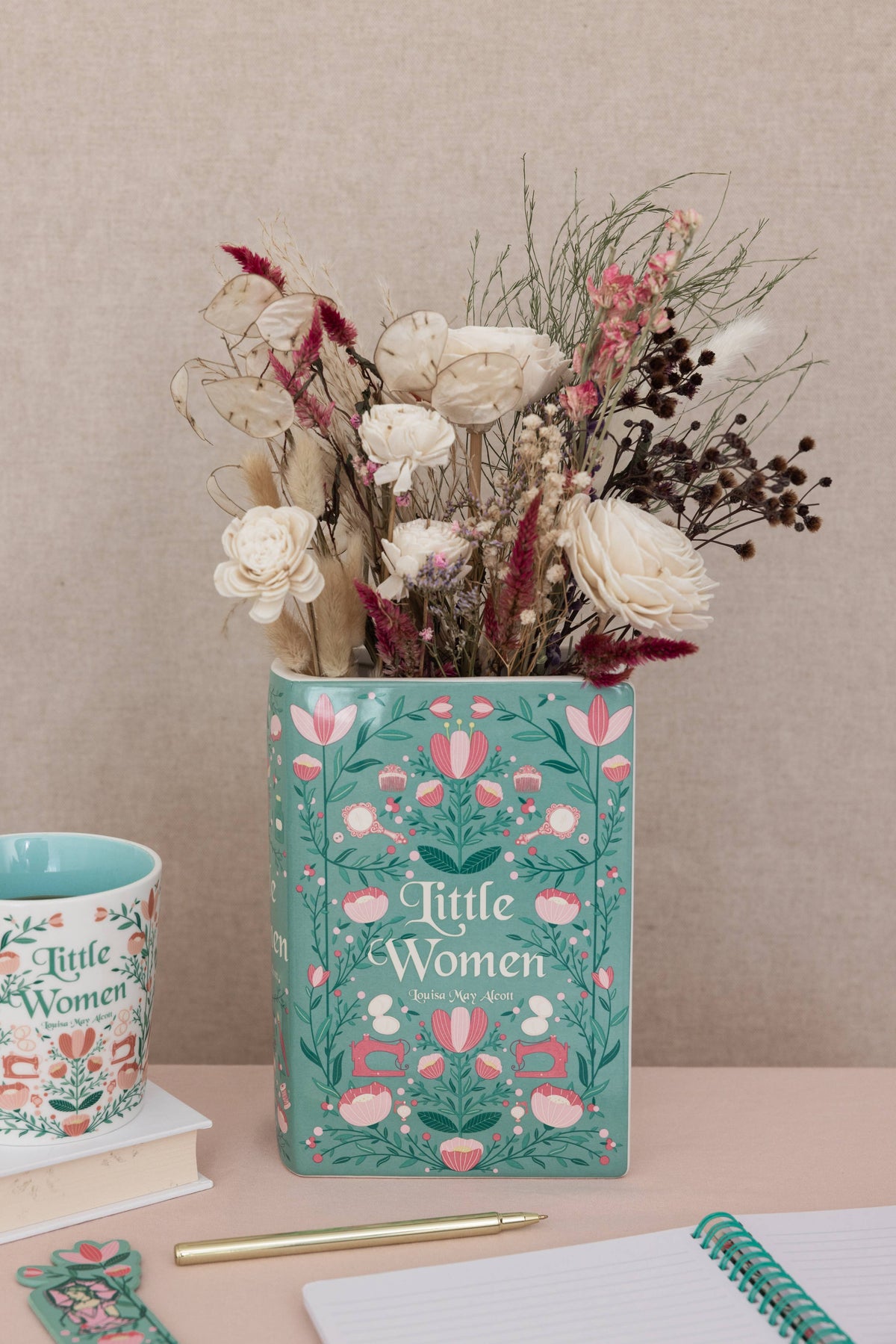Little Women Large Book Vase