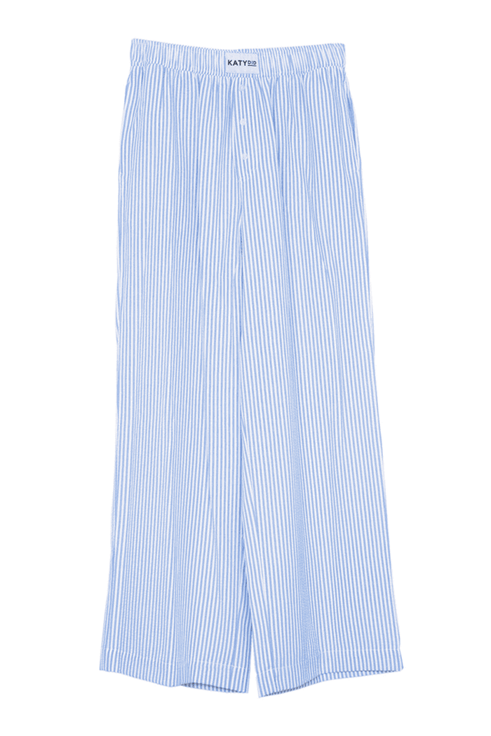 Blue Striped Boxer Casual Lounge Shorts
