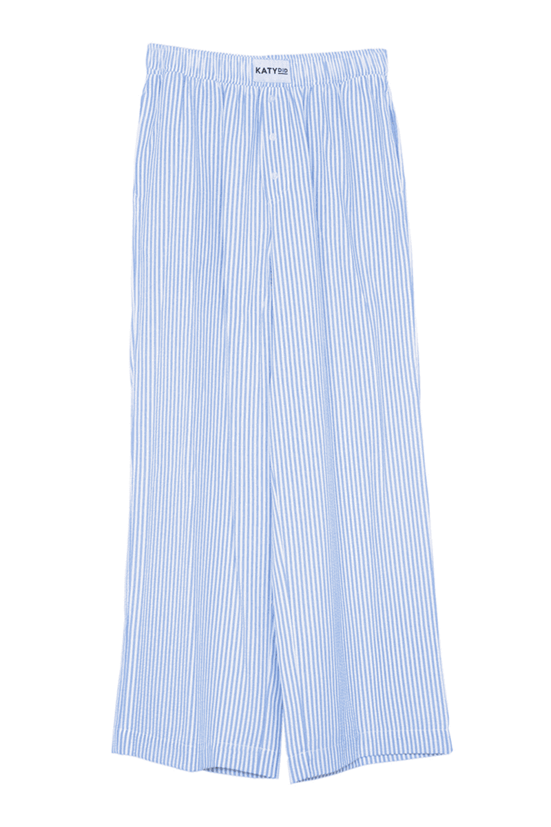 Blue Striped Boxer Casual Lounge Shorts