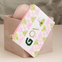 Golf Theme Argyle Zip Pouch