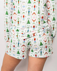 Nutcracker Waltz Sleep Shorts: White/Multi