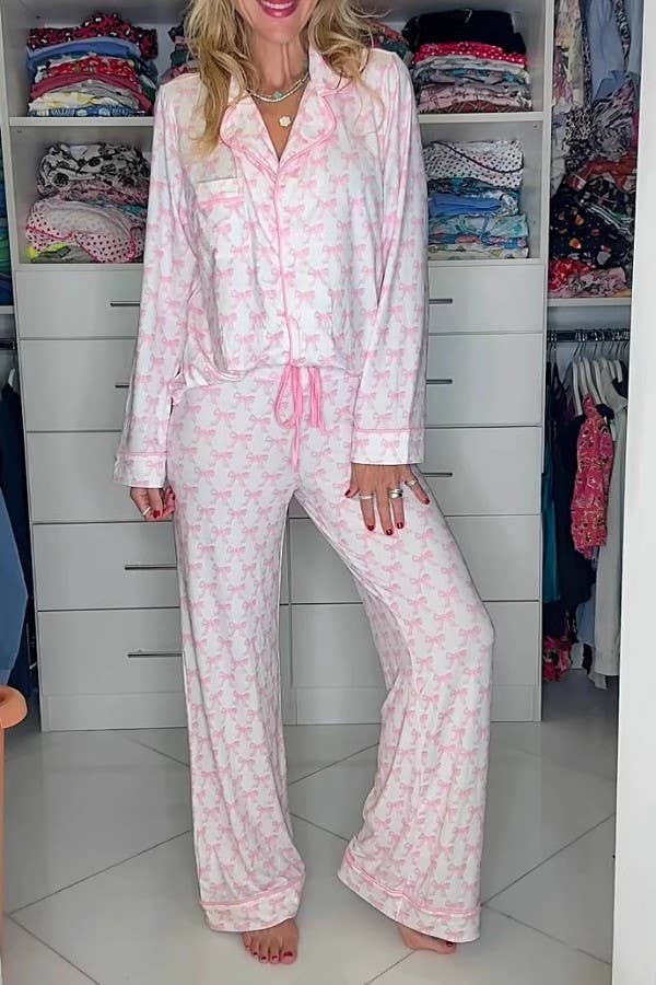 Valentine Bow Pajama Set